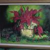 3180  "Poinsettias" oil on canvas 18" x 24" $350.00 framed