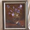 3148  "purple Iris and Plum" oil on canvas 16" x 20" $250.00 framed