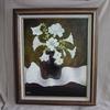 3155 "White Petunias in Brown Jug" 16 x 20 oil on canvas $250.00 framed