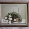 3138  "Basket of White Tulips" 16" x 20" oil on canvas $250.00 framed