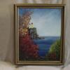 3188  "Splitrock Lighthouse in Autumn" 16 x 20 oil on canvas $250.00 framed