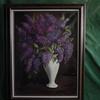 3105  "Purple Lilacs in a White Vase" oil on canvas 18" x 24" $350.00 framed