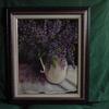 3104  "Purple Lilacs in a White Pitcher" oil on canvas 16' x 20" $250.00 framed