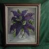 3103  "Purple Lilacs in Glass Jar" oil on canvas 16" x 20" $250.00 framed