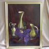 3165 Brass with Purple Lilacs  18" x 24" oil on canvas $350.00 framed