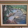 3176  "Midway River in Esko" oil on canvas 16 x 20 $250.00 framed