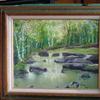3134  "Spring Birches" 16 x 20 oil on canvas $250.00 framed