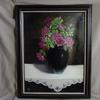 3108 "Pink Shrub Roses in a Black Vase" 18 x 24 oil on canvas $350.00 framed