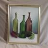 3145  "Glass Bottles and Grapes" 16 x 20 oil on canvas $250.00 framed