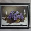 3128 " Lavender Roses and Brass" 16 x 20 oil on canvas $250.00 framed