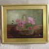 3206 Pink Roses in a Basket, oil on canvas 16 x 20", framed $250.00